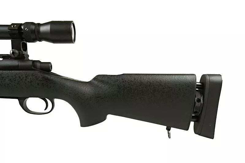 Sniper rifle with scope and bipod, SW-04 Black