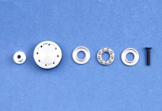 Aluminium piston head with bearing