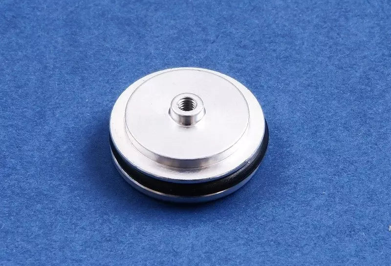 Aluminium piston head with bearing