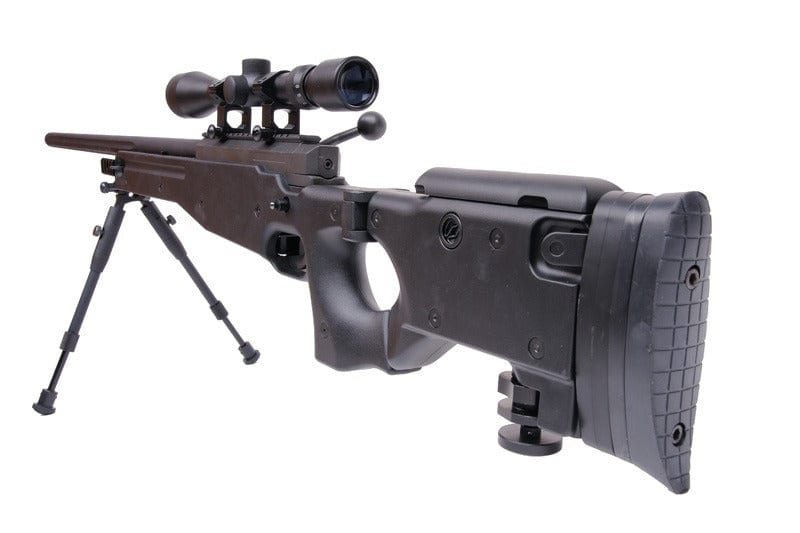MB08A sniper rifle replica - with scope and bipod - black by WELL on Airsoft Mania Europe