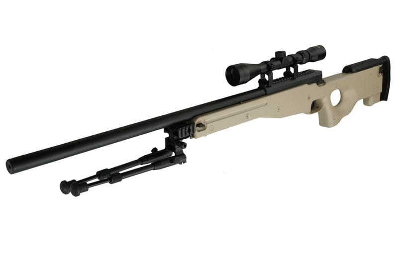 Warrior I sniper rifle replica (with scope and bipod) - tan by WELL on Airsoft Mania Europe