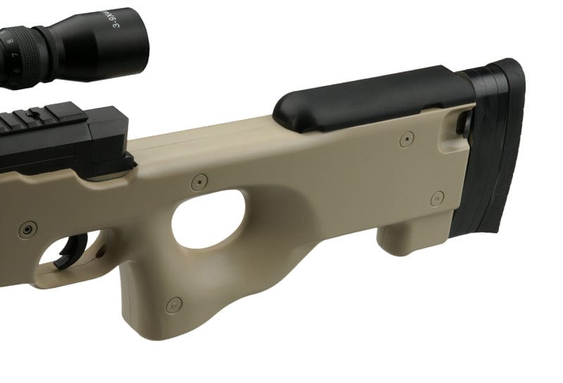 Warrior I sniper rifle replica (with scope and bipod) - tan by WELL on Airsoft Mania Europe