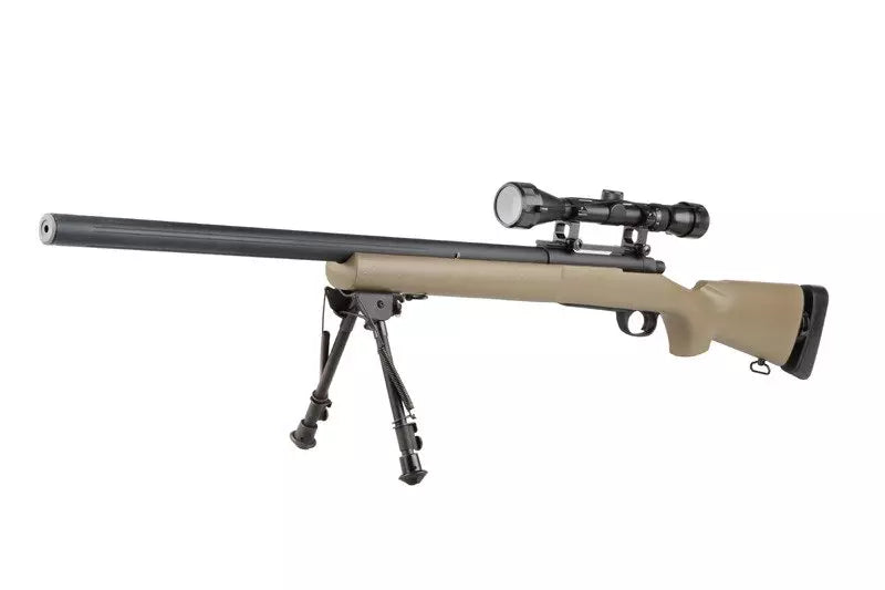 SW-04 sniper rifle (with scope and bipod) - tan