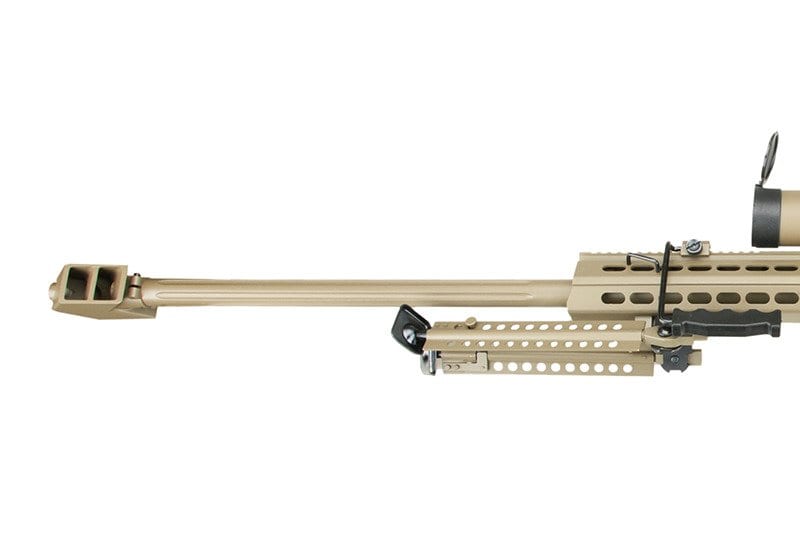 SW-02A BARRETT sniper rifle replica with scope and bipod - tan