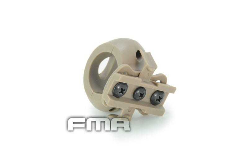 Flashlight helmet mount (25mm) – dark earth by FMA on Airsoft Mania Europe