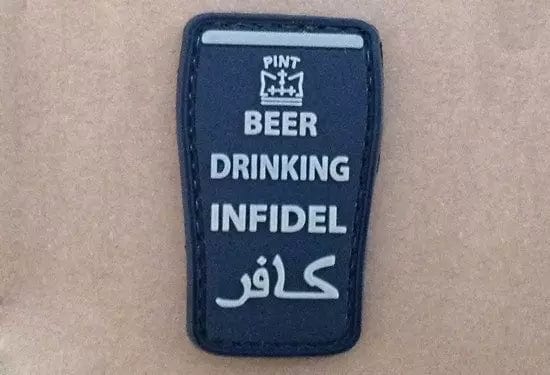 Patch 3D - Beer drinking infidel - Black