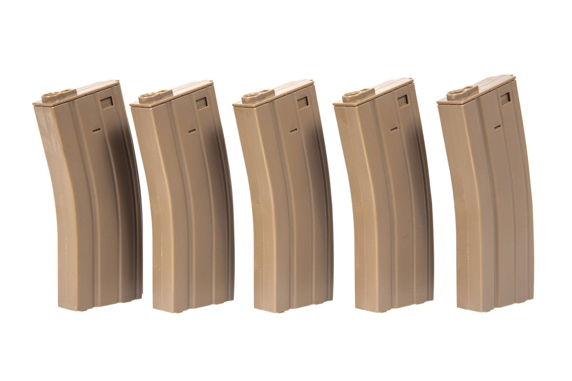 5pcs set - Mid-Cap 100rd Magazine for M4 / M16 - tan