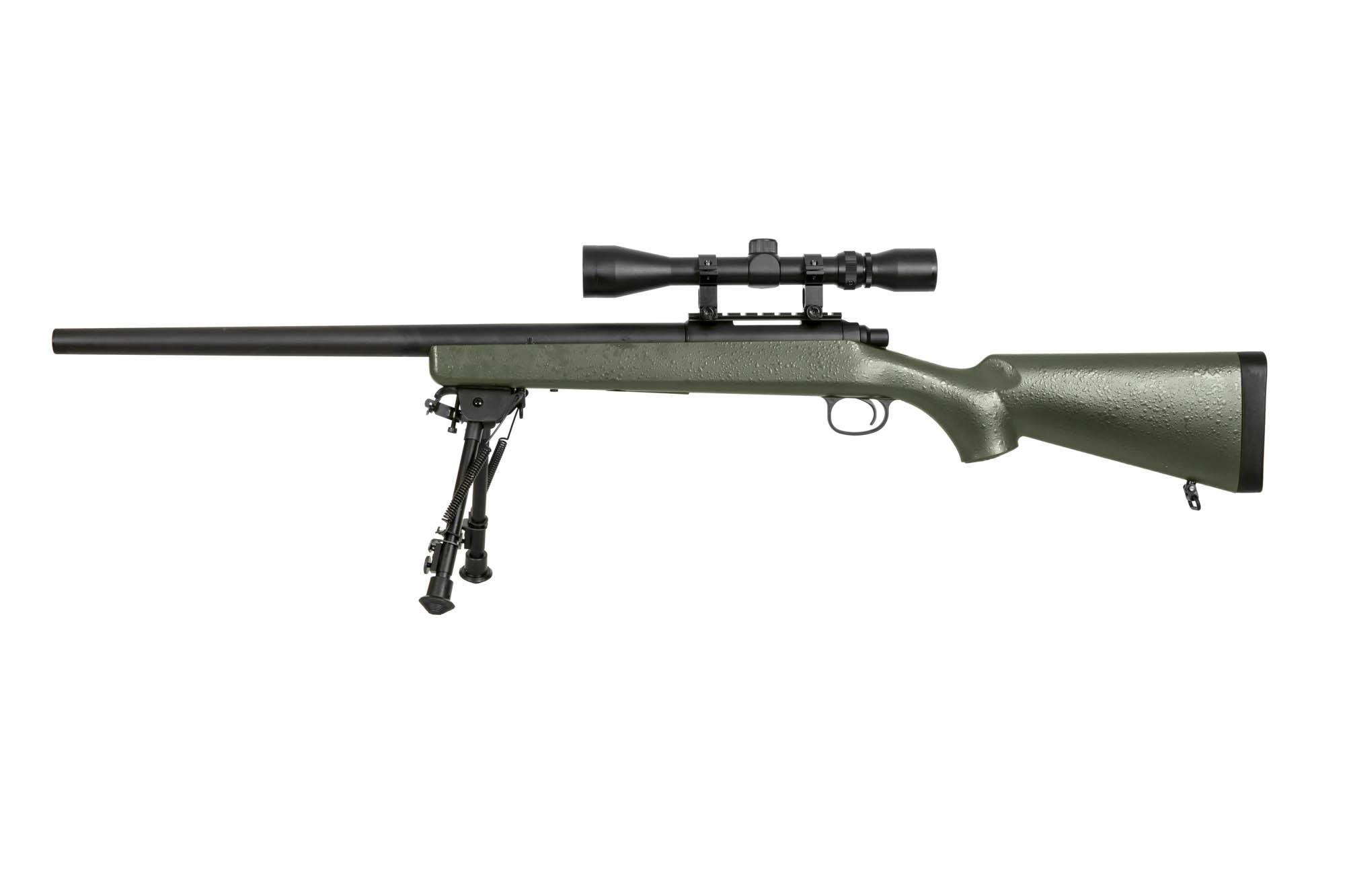 Airsoft Sniper Rifle SW-10 (with scope and bipod) - olive
