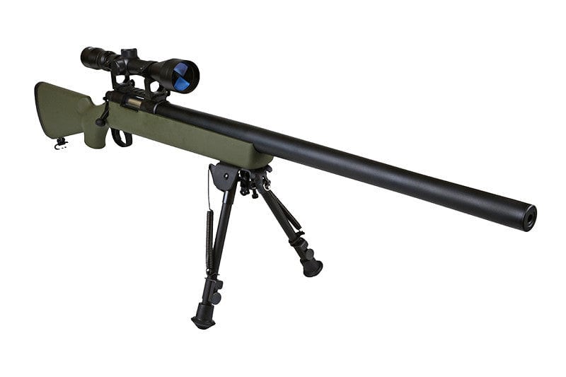 Airsoft Sniper Rifle SW-10 (with scope and bipod) - olive