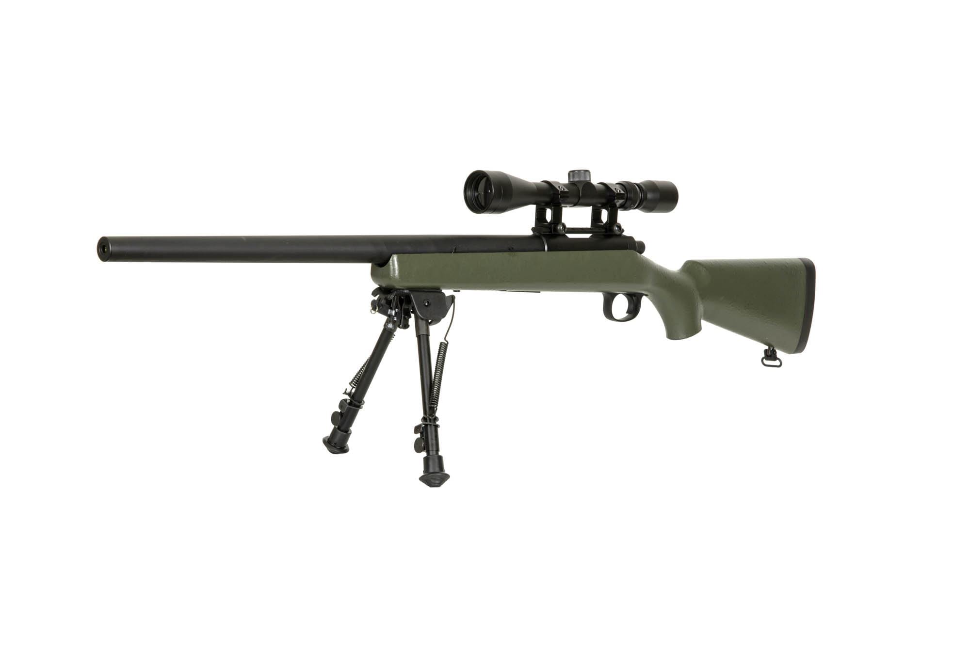 Airsoft Sniper Rifle SW-10 (with scope and bipod) - olive