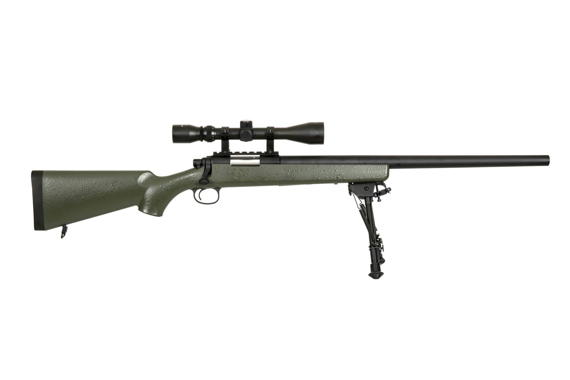 Airsoft Sniper Rifle SW-10 (with scope and bipod) - olive