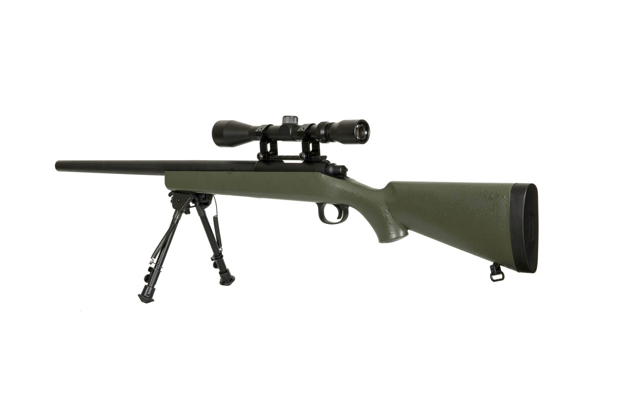 Airsoft Sniper Rifle SW-10 (with scope and bipod) - olive