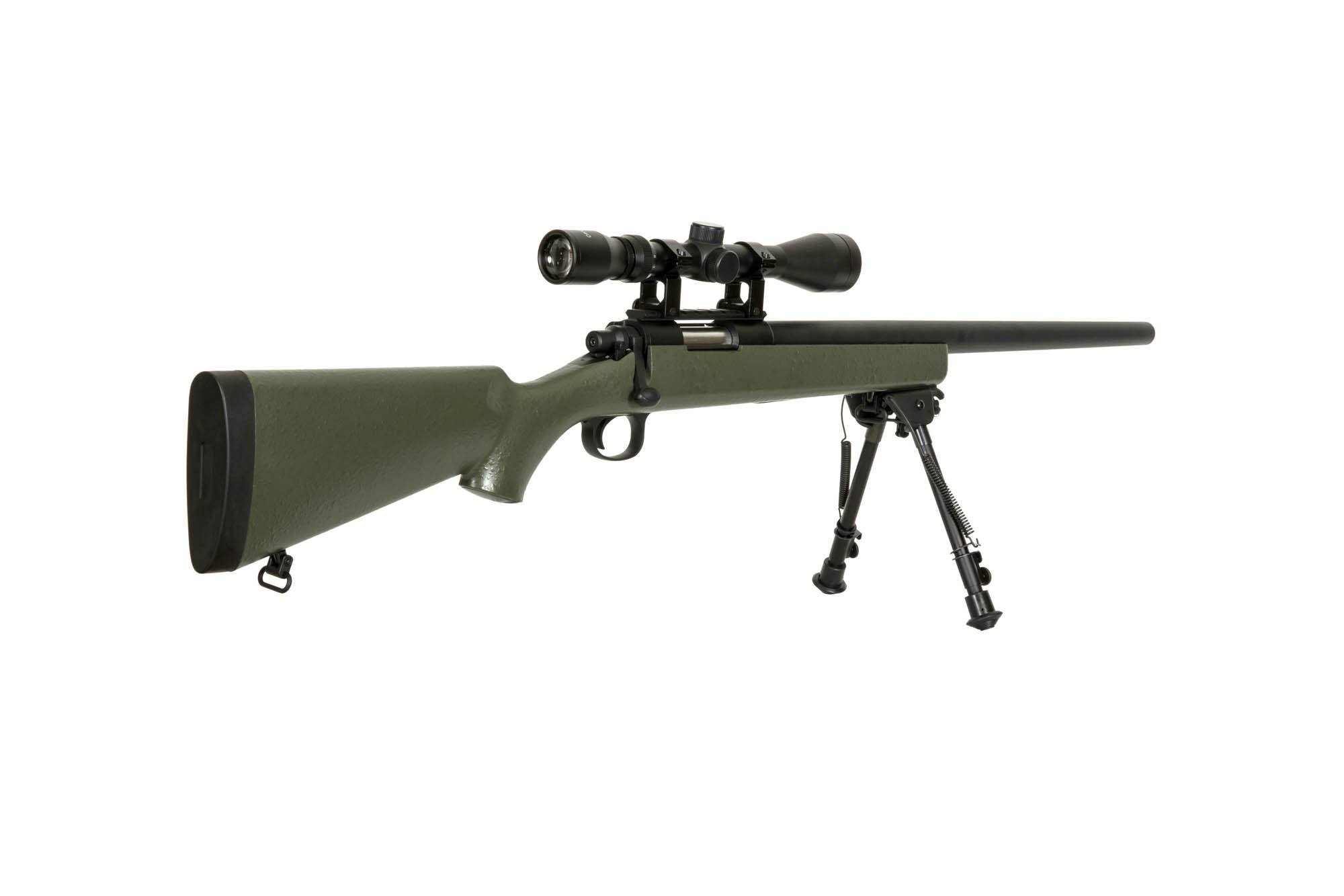 Airsoft Sniper Rifle SW-10 (with scope and bipod) - olive