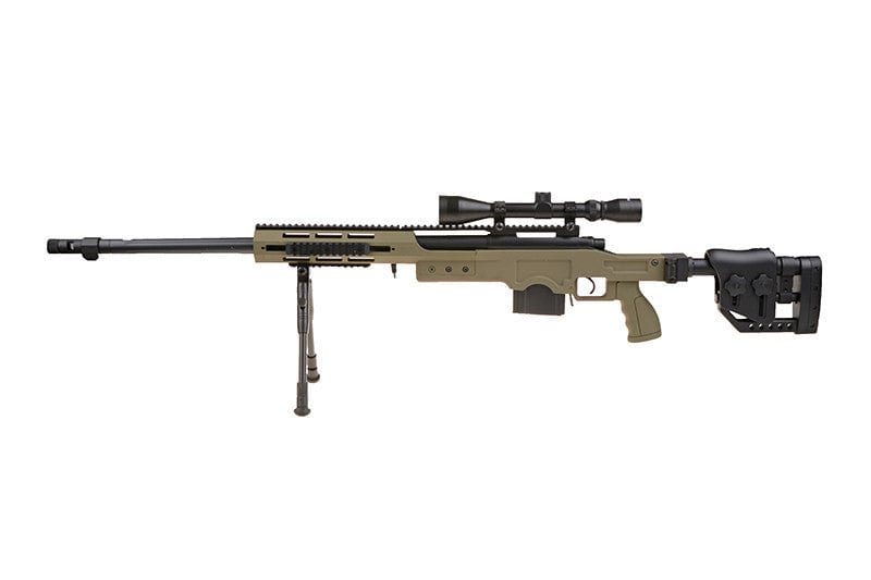 MB4411D replica sniper rifle with scope and bipod - olive
