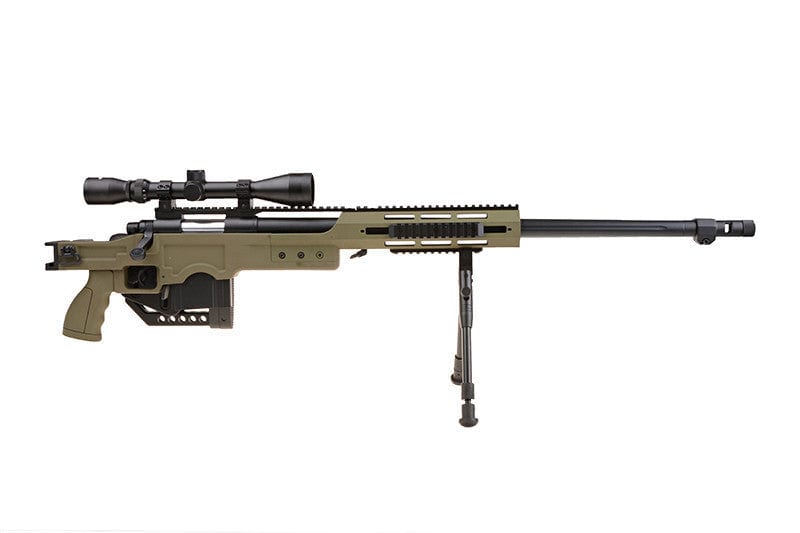 MB4411D replica sniper rifle with scope and bipod - olive