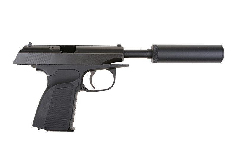 Makarov Pistol Replica with a Silencer - black