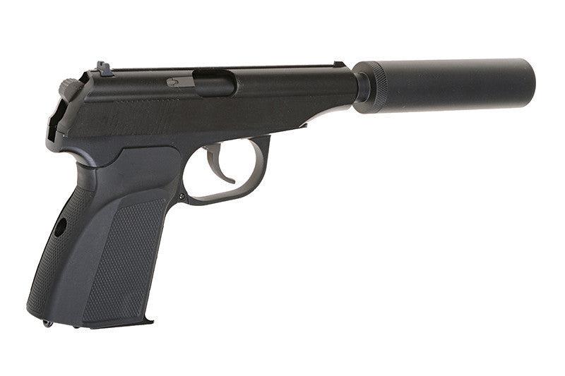 Makarov Pistol Replica with a Silencer - black