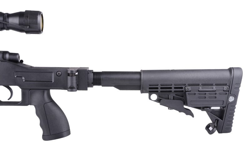 MB4412D Sniper Rifle Replica - with Scope and Bipod - Black by WELL on Airsoft Mania Europe