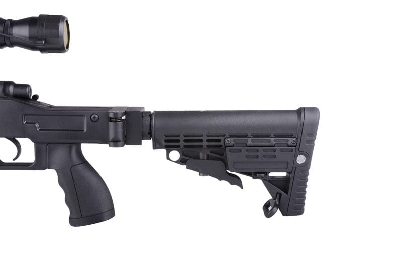 MB4412D Sniper Rifle Replica - with Scope and Bipod - Black by WELL on Airsoft Mania Europe