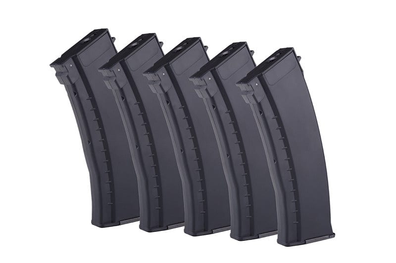 Set of 5 Mid-cap magazines for AK74 (150rd) - black
