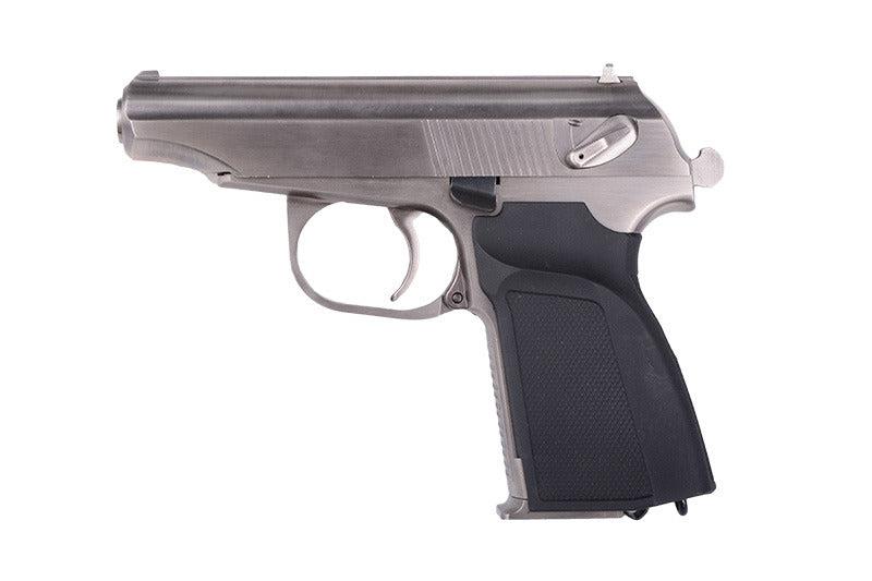 Makarov Pistol Replica with a Silencer - Silver