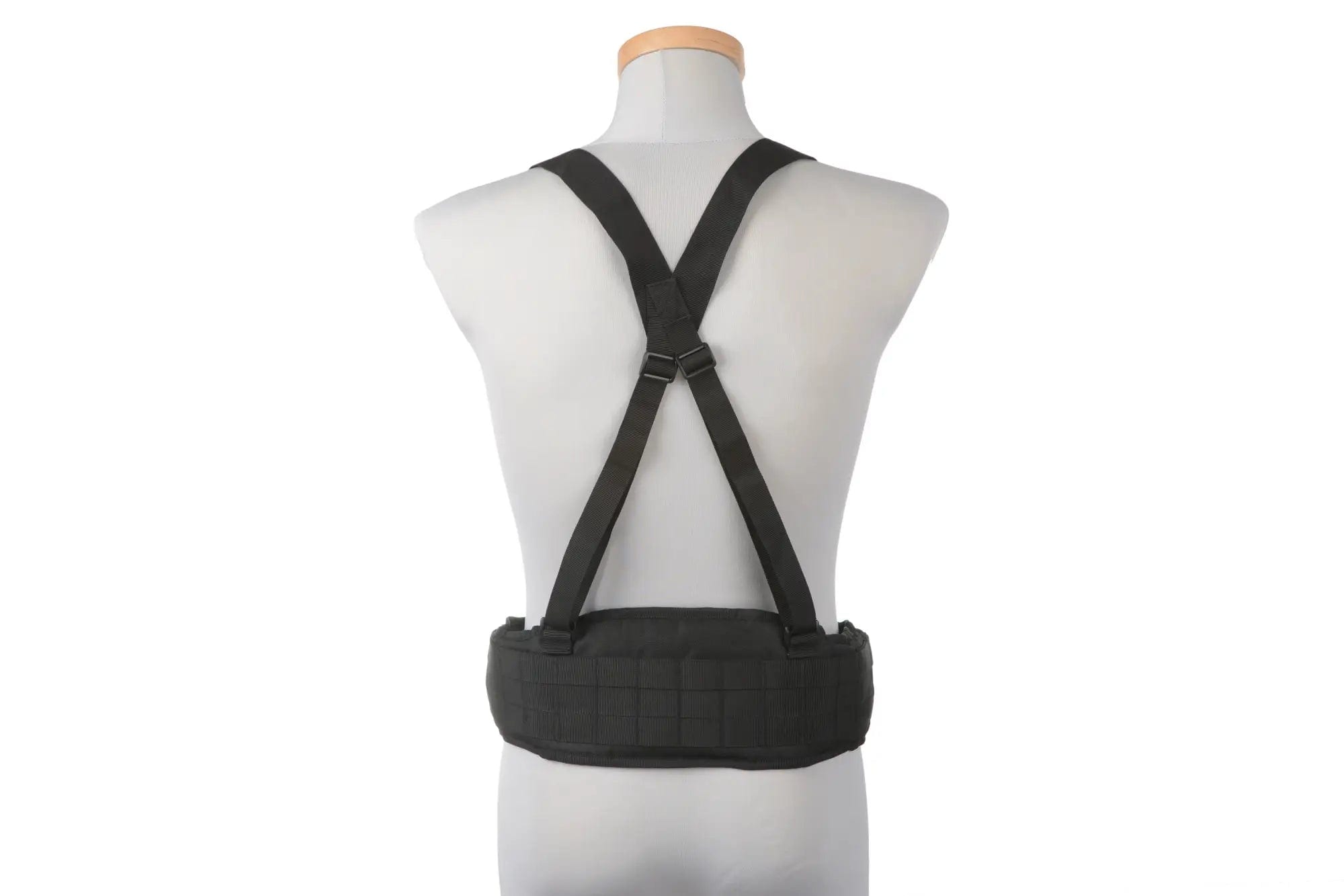 Belt with X type suspenders - black