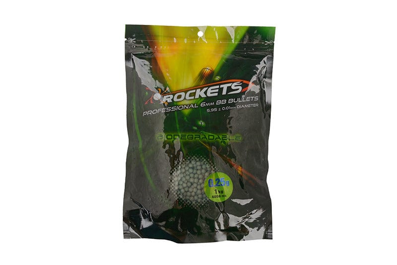 Rockets BIO 0,25g BBs - 1kg - DARK GREEN