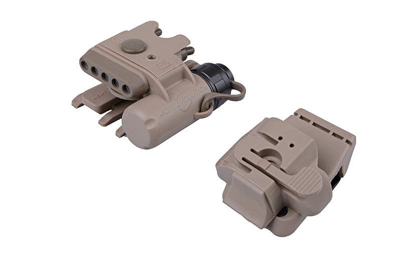 HLS Gen.3 (Red) Helmet Lamp - Dark Earth by Night Evolution on Airsoft Mania Europe