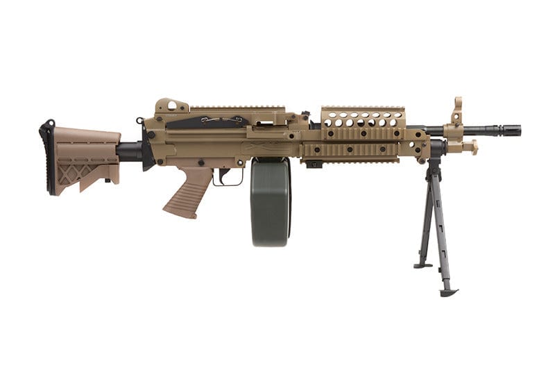 H.M.G. MK46 Machinegun replica - tan by A&K on Airsoft Mania Europe