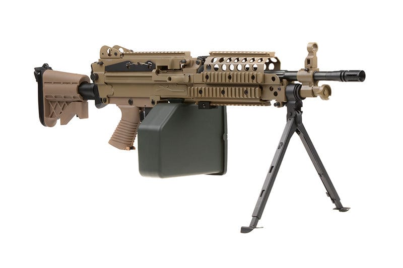 H.M.G. MK46 Machinegun replica - tan by A&K on Airsoft Mania Europe