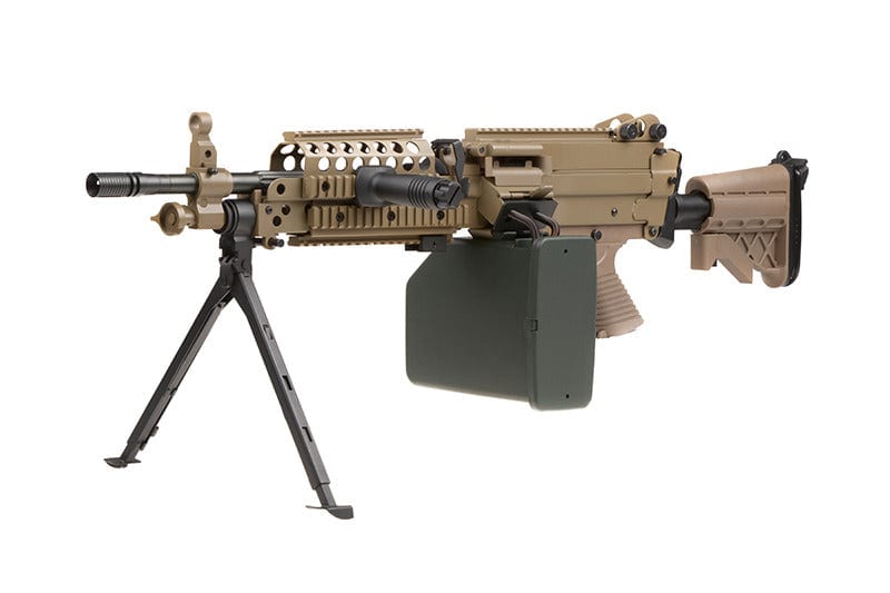 H.M.G. MK46 Machinegun replica - tan by A&K on Airsoft Mania Europe
