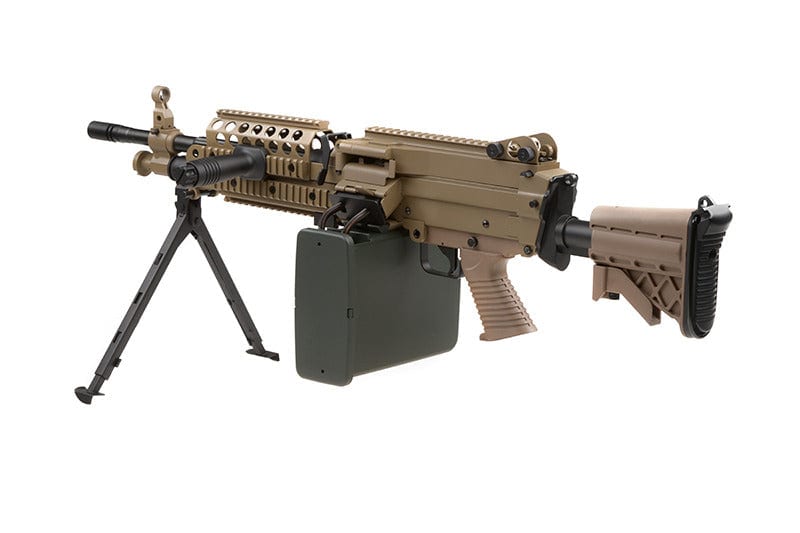 H.M.G. MK46 Machinegun replica - tan by A&K on Airsoft Mania Europe