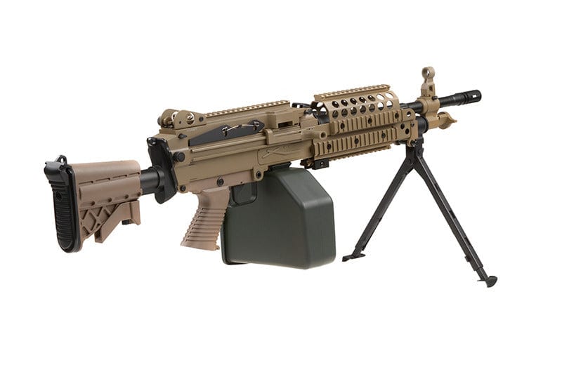 H.M.G. MK46 Machinegun replica - tan by A&K on Airsoft Mania Europe