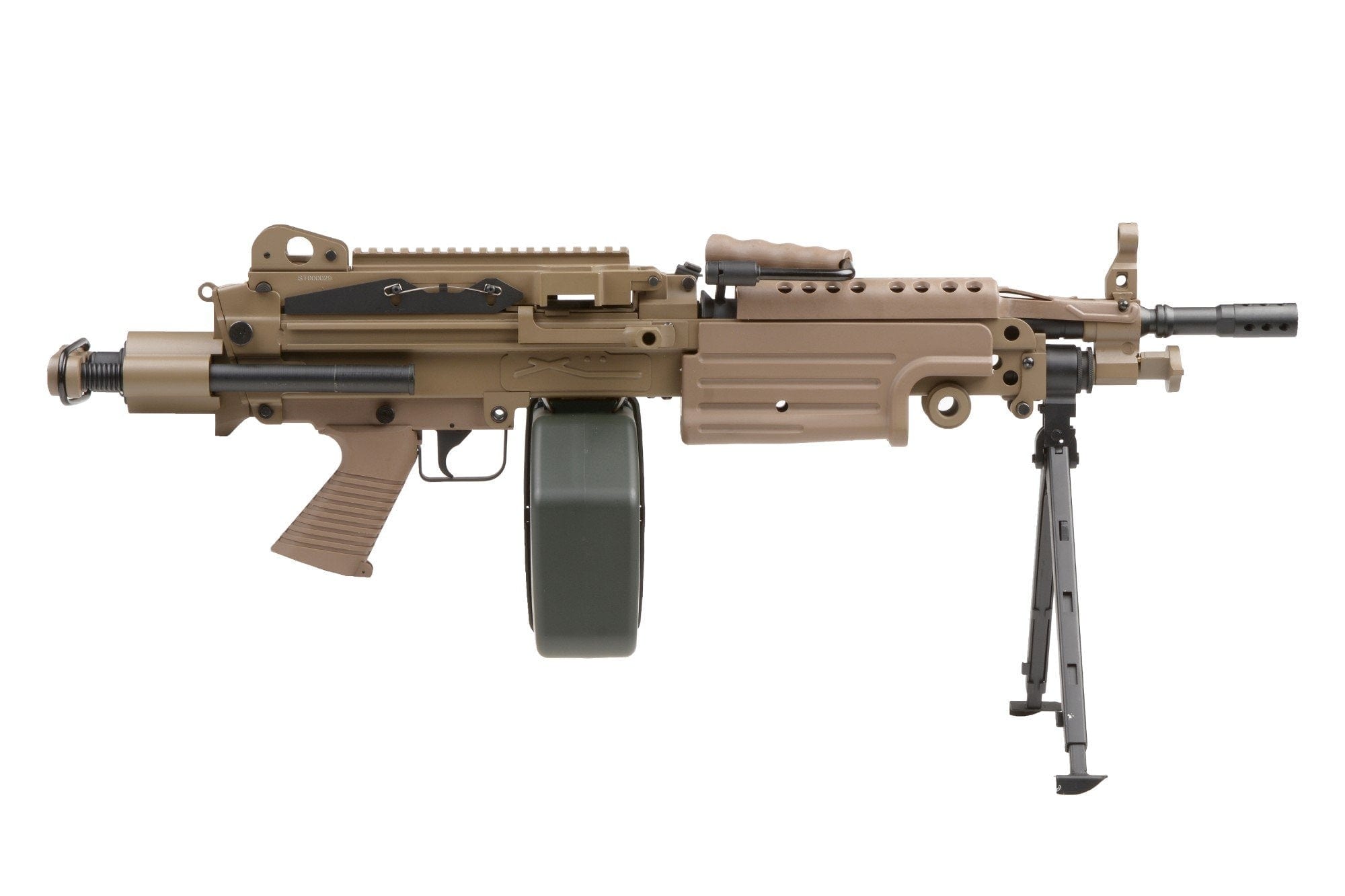 H.M.G. PARA Machinegun replica - tan by A&K on Airsoft Mania Europe