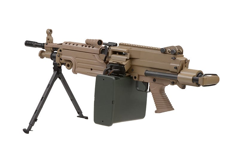 H.M.G. PARA Machinegun replica - tan by A&K on Airsoft Mania Europe