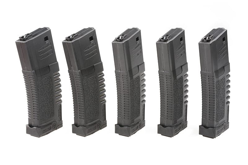 5x set 140rd PMG mid-cap magazine for M4/M16 type replicas - black by AMOEBA on Airsoft Mania Europe