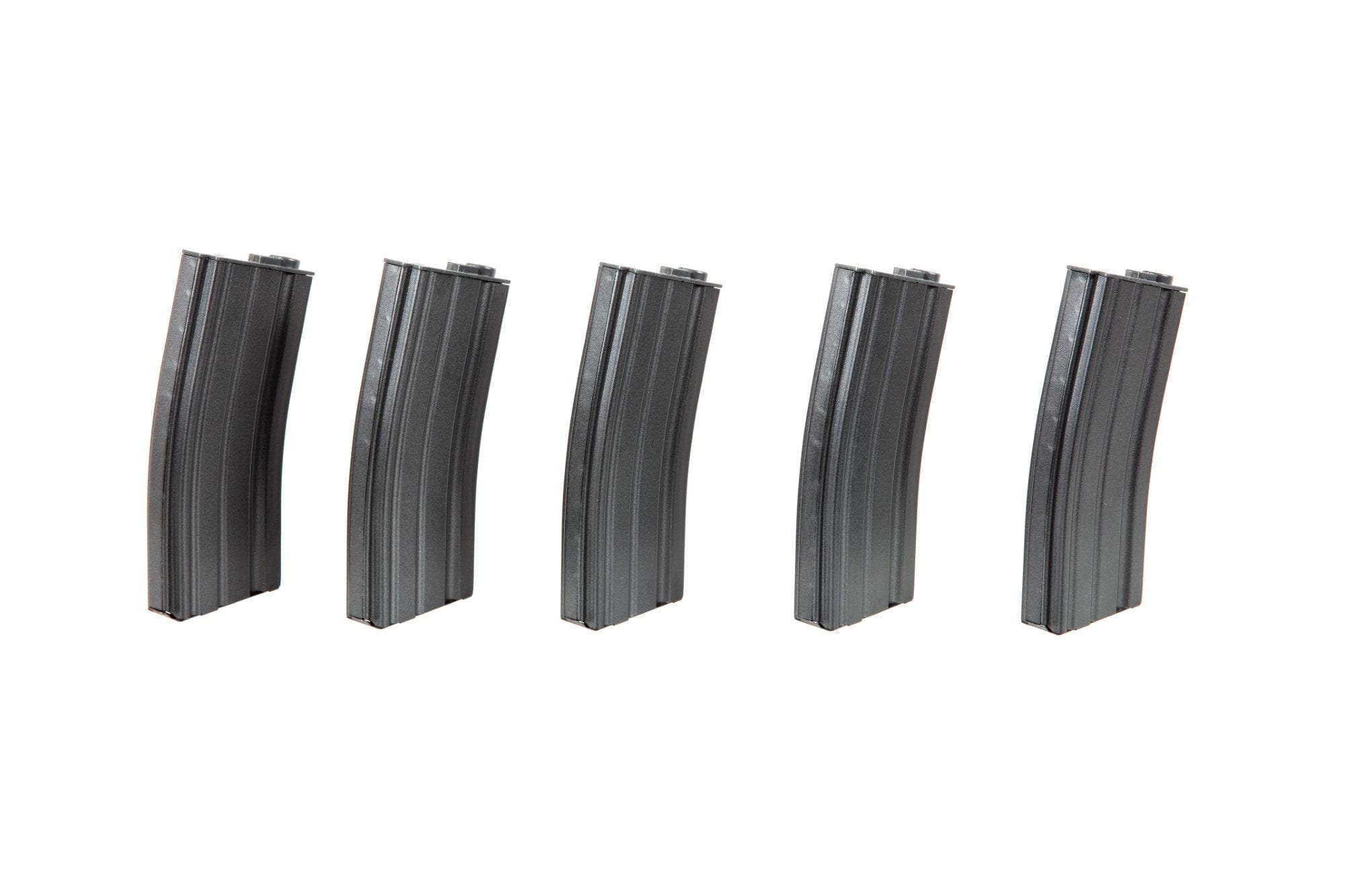 Set of 5 Mid-Cap 100 BB Magazines for M4 / M16 - Gray