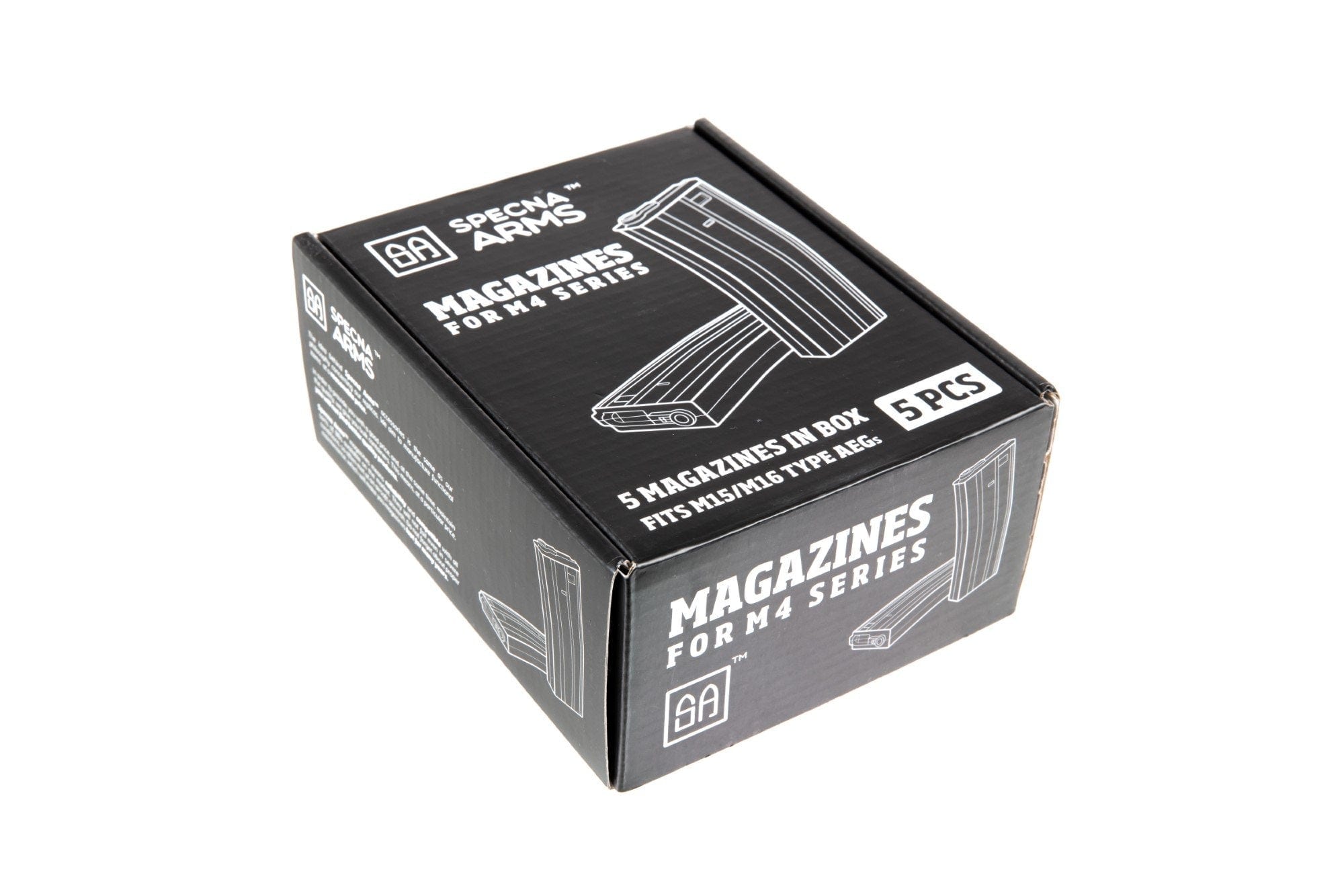 Set of 5 Mid-Cap 100 BB Magazines for M4 / M16 - Gray