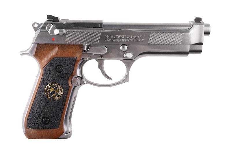 Samurai Edge Standard V.2 M9 Full Auto gas pistol, silver