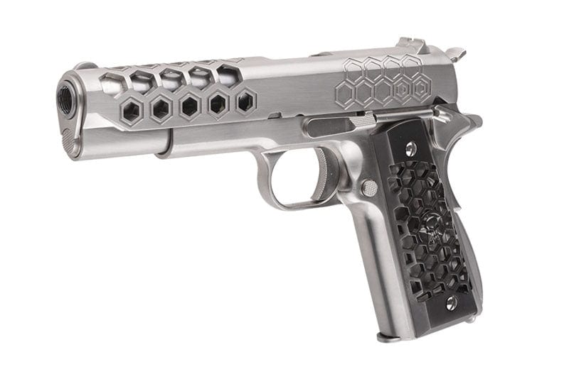 1911 Hex Cut V.3 pistol replica - silver