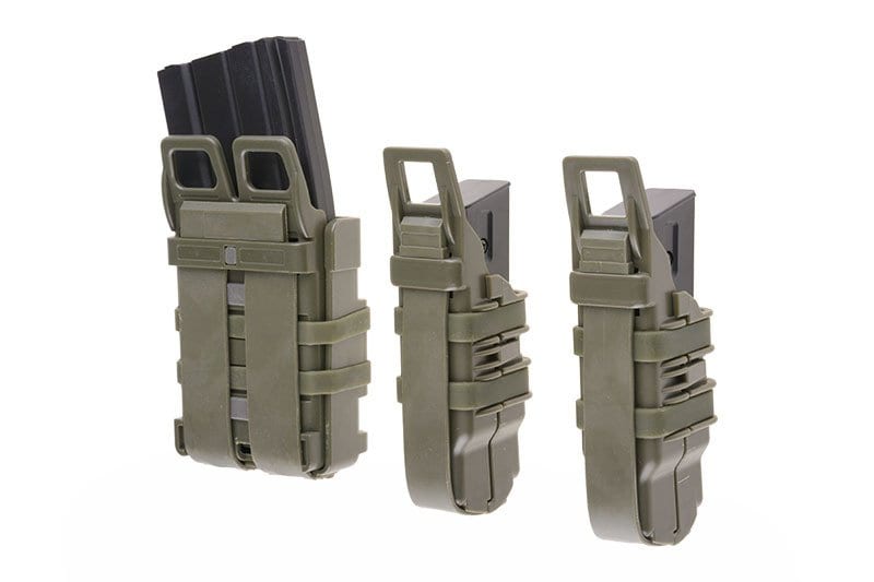 Set of Open III (2 XS + 1 M) Pistol + 5.56 Magazine Pouches - Olive Drab