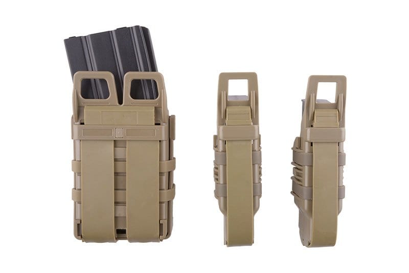 Set of Open III (2 XS + 1 M) Pistol + 5.56 Magazine Pouches - Tan