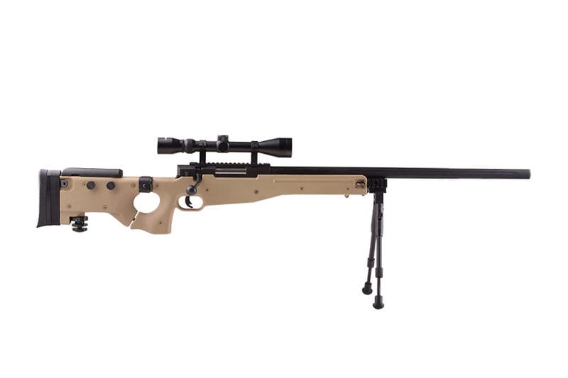 MB08A sniper rifle replica - with scope and bipod - tan by WELL on Airsoft Mania Europe