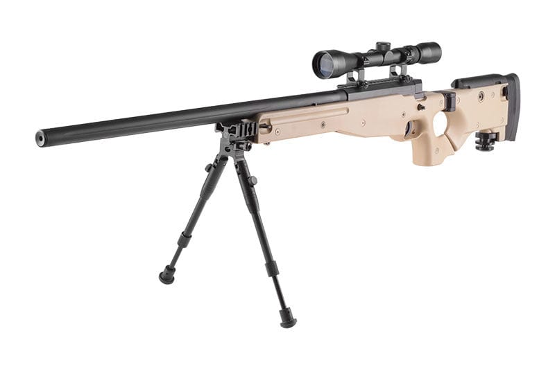 MB08A sniper rifle replica - with scope and bipod - tan by WELL on Airsoft Mania Europe
