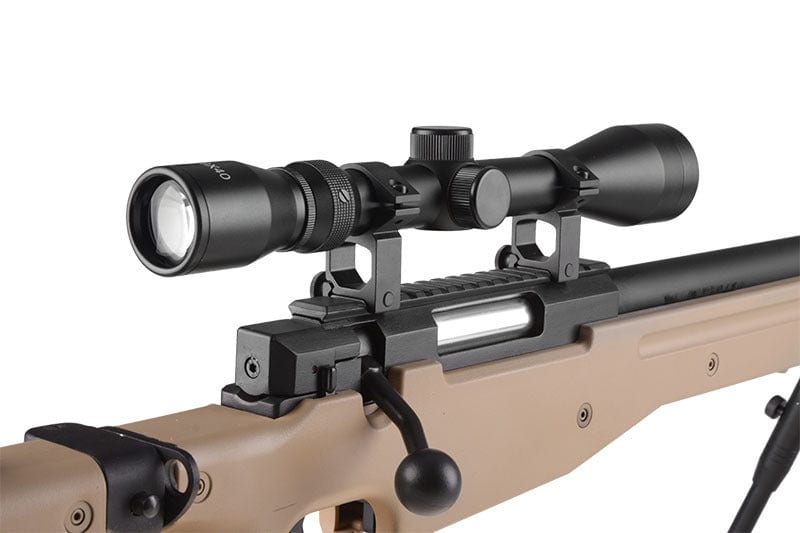 MB08A sniper rifle replica - with scope and bipod - tan by WELL on Airsoft Mania Europe