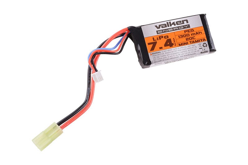 LiPo 7.4V 1600 mAh 30C Valken Energy PEQ-15 Battery Pack