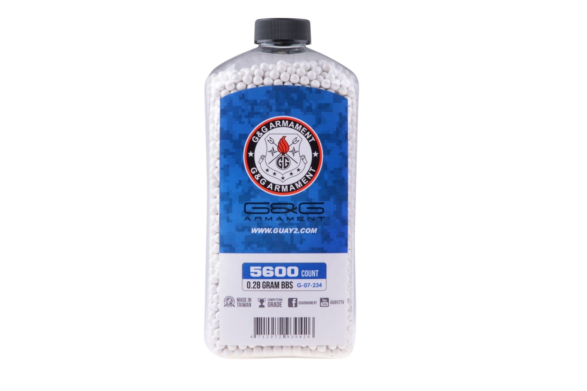 0.28g Precision BBs (5600 BB Bottle) by G&G on Airsoft Mania Europe