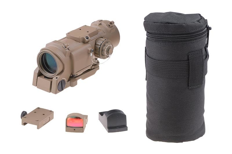 4x32E Scope with Micro Red Dot Sight - Tan