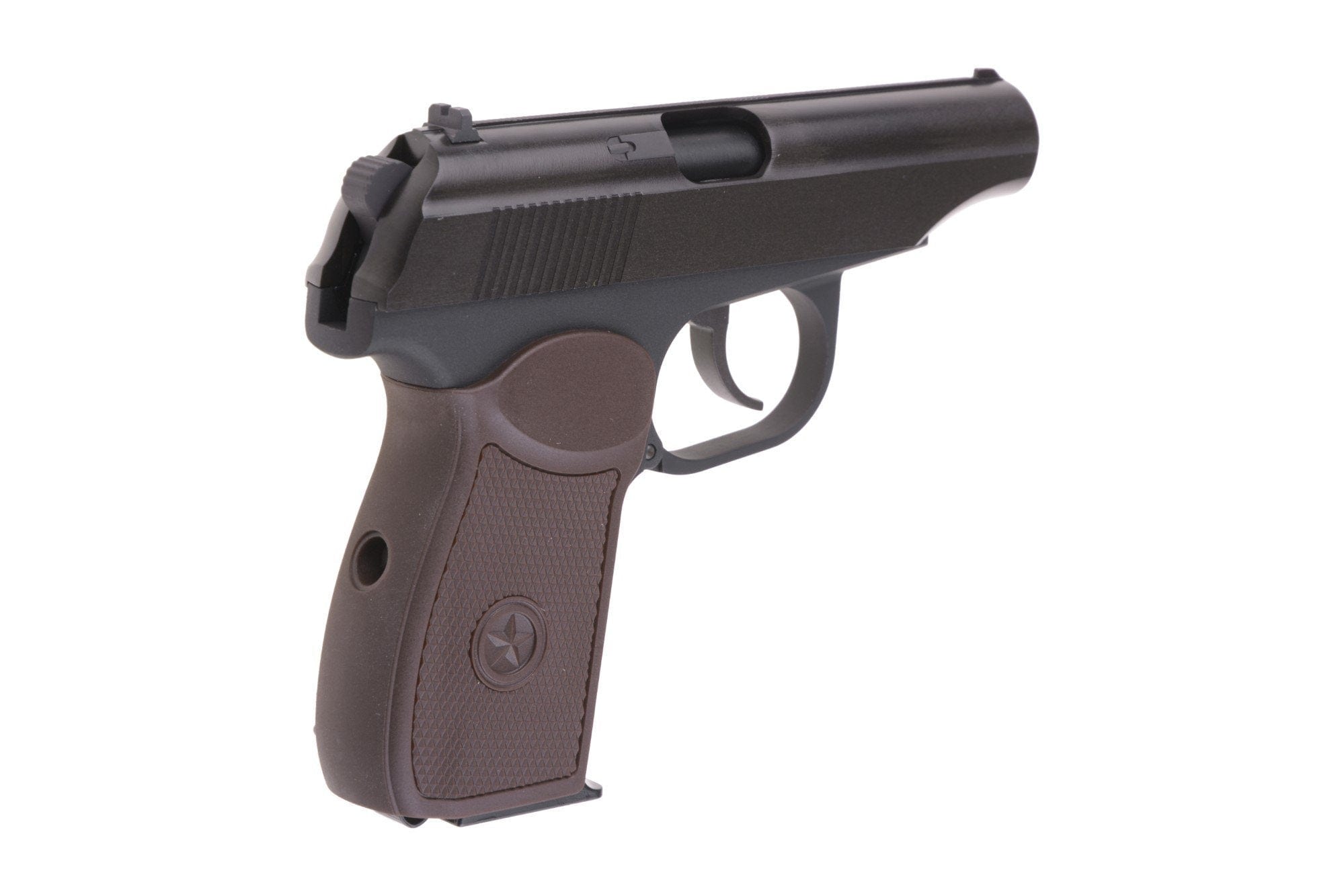 Suppressed MK Pistol Replica - Black/Brown Grip by WE on Airsoft Mania Europe