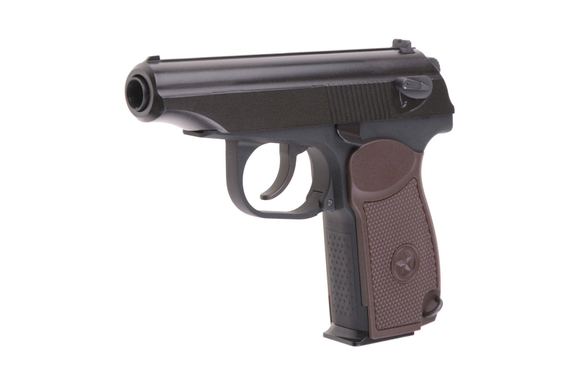 Suppressed MK Pistol Replica - Black/Brown Grip by WE on Airsoft Mania Europe